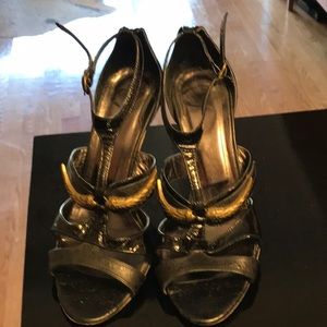 Black Just Cavalli black sandal. Size 37 1/2